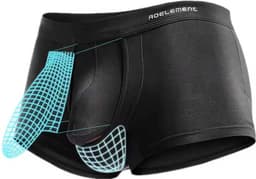 Ademende anti-zweet boxershort - Heren ondergoed - Opening tussen penis en balzak - Hygiënisch - Zwart — thumbnail 1