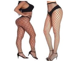 Fishnet Panty I Grote Fisnet I Sexy Panty I Erotische Panty I Lingerie I One Size I Zwart