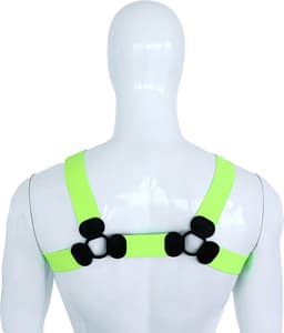 Kiotos - Elastisch Borstharnas - Tuigje - Riemenbody - Neon - Maat S/M — thumbnail 3