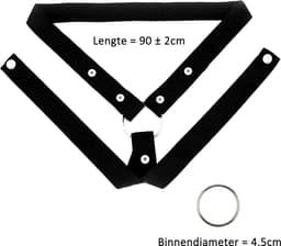 DOWO® - Chastity Cage Waist Strap - Kuisheids Riem - Belt voor Peniskooi - Zwart — thumbnail 2