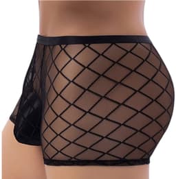 LekkerStout Boxershorts - Doorschijnend - Zwart - Sexy Herenondergoed | L | ( LS149 ) — thumbnail 5