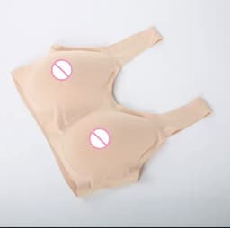 Siliconen borsten-Cup D- Nep Borsten- Cosplay- Travestie- Siliconen borsten met BH- Borsten met plakrand-1000 gram D cup- — thumbnail 5