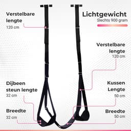 Intenz® Sex Schommel + Gratis Zweepje - Sex Swing - Love swing - Seksspeeltjes voor koppel - Seksschommel - BDSM - Sex toys — thumbnail 8