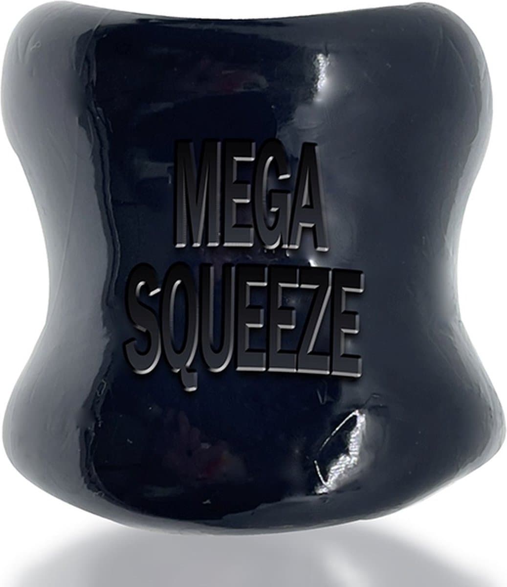Oxballs - Mega Squeeze - Rekbare Ballstretcher van TPR - Zwart — afbeelding 1