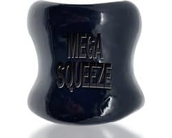 Oxballs - Mega Squeeze - Rekbare Ballstretcher van TPR - Zwart