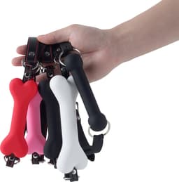 Banoch - Mouthgag bone - siliconen gag bot - honden bot wit - puppy play — thumbnail 10