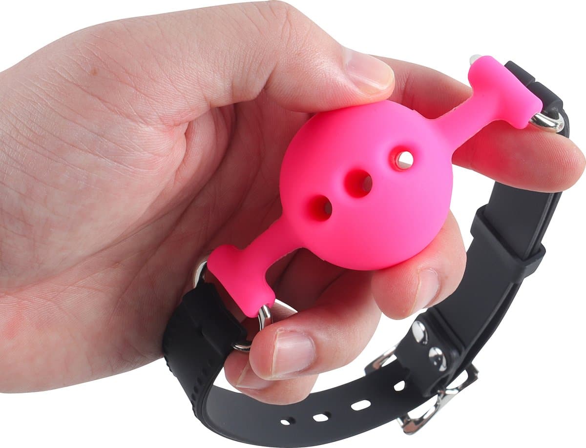 Banoch - ballgag siliconen small - roze Ø 3,5 cm - bdsm — afbeelding 1