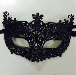 CHPN - Masker - Spannend masker - Gemaskerd bal - Oogmasker - Venetiaans masker - Mask - Verkleden - Bal - Carnaval - Zwart — thumbnail 5