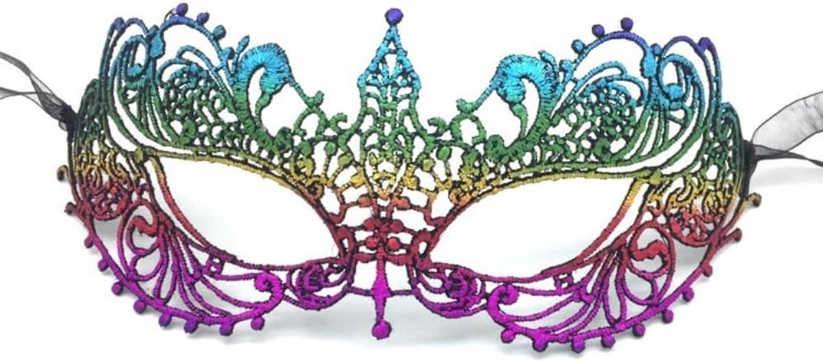 Lace masquerade mask voor mannen en vrouwen, sexy half gezicht masker voor Halloween, carnaval, feest en bal evenementen — afbeelding 1