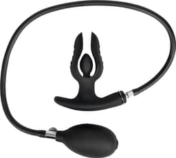 Rimba Electro Play - E-Stim Opblaasbare Anaal Plug - Bi-Polair - Zwart — thumbnail 4