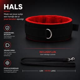 TJ Essentials 7 Delige BDSM Set – Bondageset – Sekspeeltjes – Zweep – Handboeien Halsband – Blinddoek – Gag Ball – Tepelklemmen – Zwart — thumbnail 3