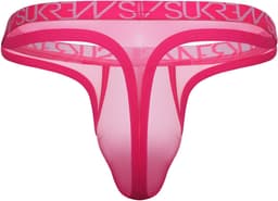 SUKREW Sheer Low-rise Thong Elect Pink - MAAT M - Erotisch Heren Ondergoed - String voor Man - Sexy mannen String — thumbnail 2