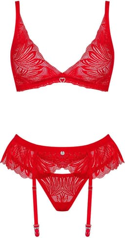 Obsessive - Chilisa Driedelige Set - Rood — thumbnail 6