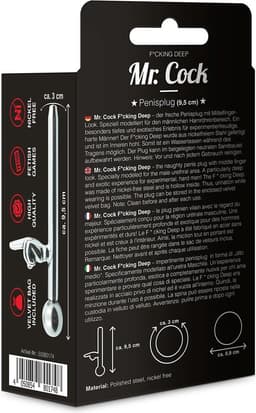 Mr Cock - Extreme Line - Fucking Deep - Penisplug - RVS - Zilver - 9.5cm — thumbnail 4