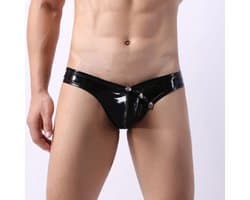 Slip-Latex-Heren-Zwart-Sexy-Mannen-Goedkoop-Erotisch-Opwindend-Drukkers-Lingerie