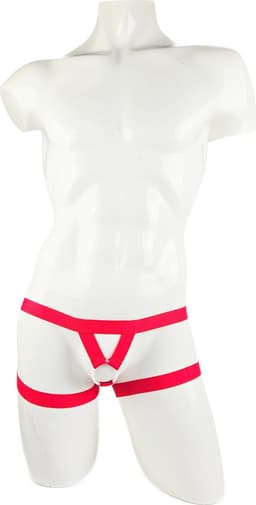 BamBella ® - Maat S/M Sexy Erotische bondage Lingerie Heren onderbroek Rood mannen boxer — thumbnail 1