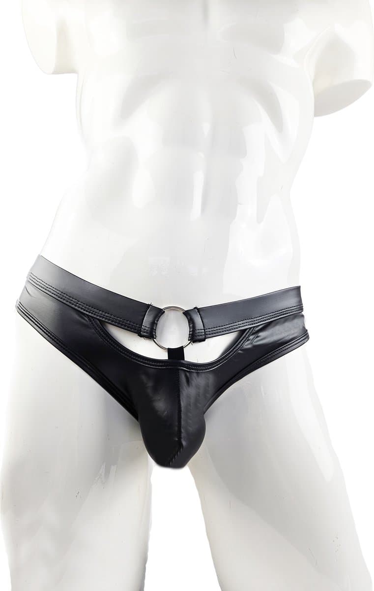 BamBella ® Slip Onderbroek - Maat M - MAT glans - Zwart BDSM kleding erotische heren kleding — afbeelding 1
