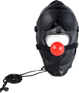 BNDGx® - Extreme BDSM sex Masker - Nep Leer - Met Gag blinddoek - SM Erotisch — thumbnail 3