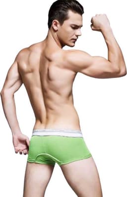 Sexy Heren Boxershort – Veter Sluiting - Groen - Lingerie - Ondergoed - Strak — thumbnail 2