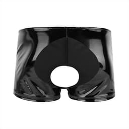 PU Leer boxershort heren - Open kruis en billen - Porno onderbroek - Latex look — thumbnail 6