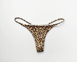 Katoenen Hoogwaardige Naadloze G String (Luipaard Print) - Vrouwen Slipje - Sexy Thong - Lage Taille T-Back Ondergoed - Lingerie Maat L — thumbnail 7