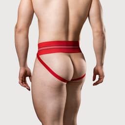 MM Sports The Original No. 10 Jockstrap 3 inch Multipack 1x Red + 1x Yellow + 1x Blue - MAAT M - Heren Ondergoed - Jockstrap voor Man - Mannen Jock — thumbnail 4