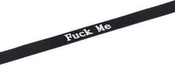 Rimba - Halsband - Collar Met Tekst - FUCK ME - Siliconen - Zwart — thumbnail 3