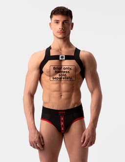 Barcode Berlin Mesh Brief Sicile Black-Red - MAAT XL - Erotisch Heren Ondergoed - Slip voor Man - Sexy mannen Slip — thumbnail 3