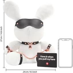 Konijn Bondage - Velours - Groot - Wit — thumbnail 8