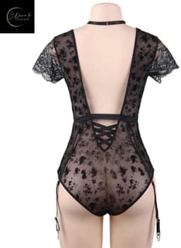 Sexy Lingerie Body – Sexy Lingerie Dames – Classy zwart & Kant – Erotische Lingerie – Bodysuit – Strapless Lingerie – Jarretelset – Lingerieset – Kinky – Erotische Body – Shapewear Corset – Strappy Harnas Details – Lingerie Top –XS/S, M, L, XL en XXL — thumbnail 5