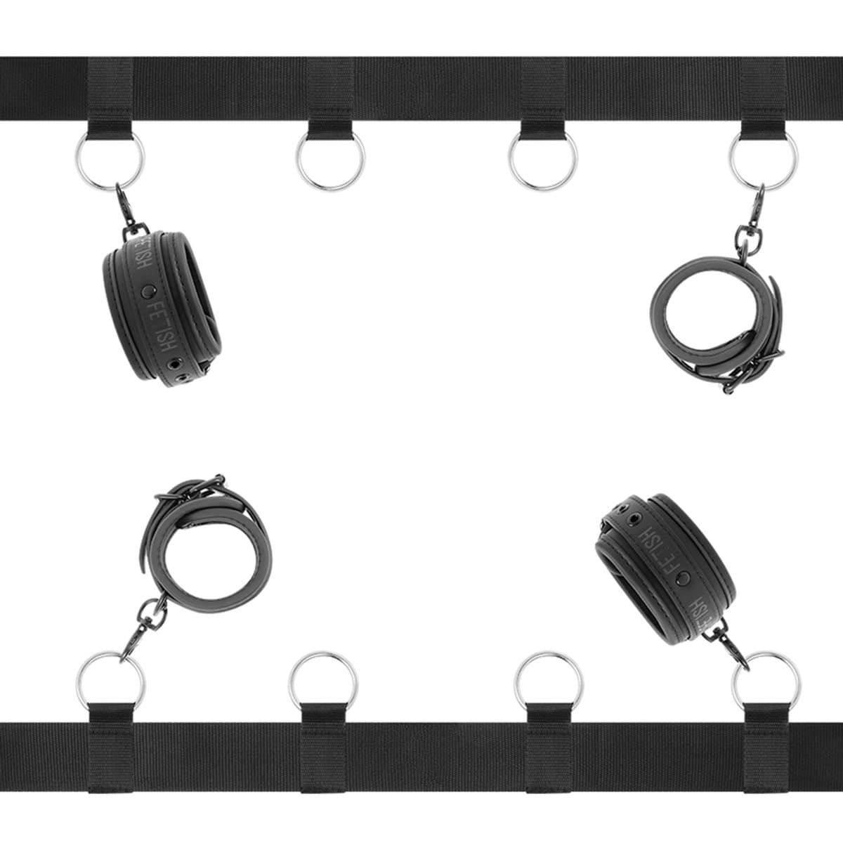FETISH SUBMISSIVE BONDAGE | Fetish Submissive Luxury Bed Restraints Complete Set | Extreme BDSM | Bondage Games | Sex Toys for Couples | Sex Games — afbeelding 1