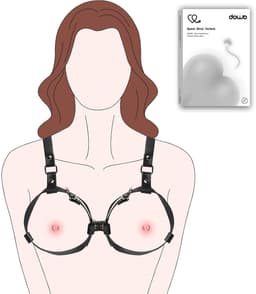 DOWO® - Body Bondage - Borstboeien - Kleding Accessoires - Sexy Lingerie - Erotiek Riem - Bondagesets - SM BDSM - Leer- Harnas Vrouwen - Sextoys voor vrouwen - One Size — thumbnail 1