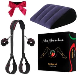 Zwoele Prikkels® Bondage Set – Luxe BDSM Set met Handboeien, Sekskussen, Blinddoek & Verstelbaar Harnas – Voor Vastbinden, Rollenspel en Meer Spanning – BDSM starter kit - Sextoys voor Koppels & Beginners — thumbnail 1
