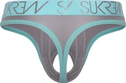 SUKREW U-Style Classic Thong Silver Sparkle - MAAT XL - Erotisch Heren Ondergoed - String voor Man - Sexy mannen String — thumbnail 2