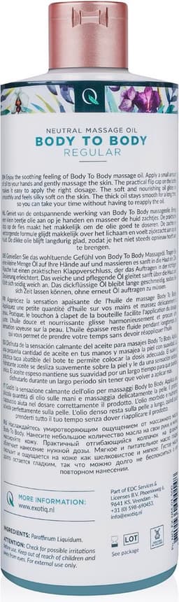 Exotiq - Body to Body Oil - Massage Olie voor een Ontspannende Massage - Langdurige Werking en Extra Zacht - 500 ml — thumbnail 17
