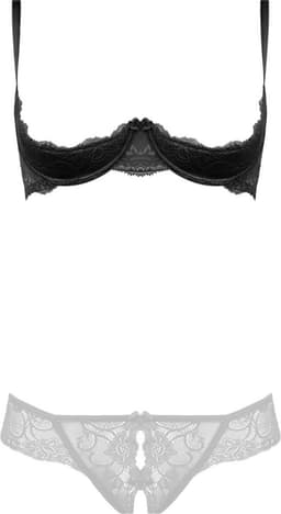 Christine le Duc - Kanten Kwart Cups BH Marzia - Lingerie Erotisch - Zwart — thumbnail 10
