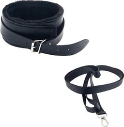 LOUZIR Bondageset | BDSM set | Bondage set | BDSM Toy set 10 delig | Luxe Sex Speeltjes Kit Met Tepelklemmen, halsband, handboeien, enkelboeien, bondage touw, masker en zweep & gag ball, bondageset ZWART — thumbnail 6