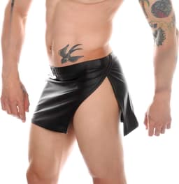 Mini Rok Heren - Leer Look - Heren Lingerie - Ondergoed — thumbnail 4