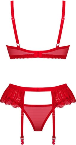 Obsessive - Chilisa Driedelige Set - Rood — thumbnail 5