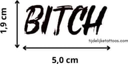 BITCH neptattoo- sexy tijdelijke tattoo volwassenen - erotische plak tattoos - temporary tattoo - festival - bdsm - erotiek — thumbnail 6