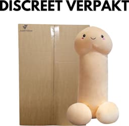 JustValue Penis Knuffel - 100 cm - Erotiek - Bodypillow - Piemel - Zacht - Kussen - Sex Toy - Beige - Vanille - Wit - Blank — thumbnail 2