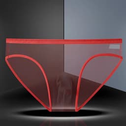 Transparante Heren Slip Rood - Doorschijnend Ondergoed - Lingerie - Boxershort — thumbnail 2