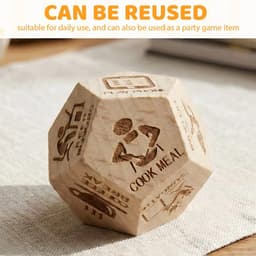 Houten Dobbelstenen Set - Koppel Spel - Avond Plezier - 3 Stuks - Niet Gespecificeerd - Natuurlijk Hout — thumbnail 3