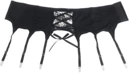 Zeloria Heren Jarretel Boxer Kant – Erotische Lingerie met Bandjes – Zwart – M – Exclusief Kousen — thumbnail 6