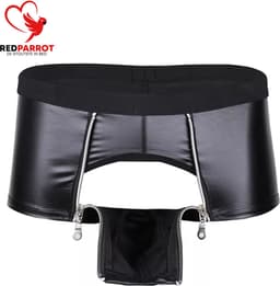 Afritsbare erotische slip heren - BDSM - Latex look - PU Leder - Boxer — thumbnail 4