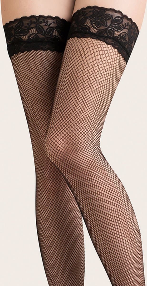 Netkousen - Hold up Kousen - Kabarette 151 - Zwart - Maat: M/L — afbeelding 1