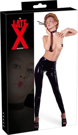 LateX – Latex Legging met Strakke Pasvorm en Open Kruis Gemakkelijk te Combineren met Fetish Accessoire Maat S - Zwart — thumbnail 5