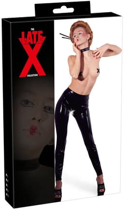 LateX – Latex Legging met Strakke Pasvorm en Open Kruis Gemakkelijk te Combineren met Fetish Accessoire Maat M - Zwart — thumbnail 5