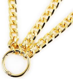 Nooitmeersaai - Metalen gouden halsband met ketting — thumbnail 3