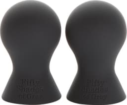 Fifty Shades Nipple Suckers - Siliconen Tepelzuigers - Zwart — thumbnail 6